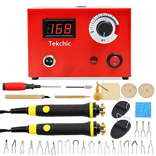 Tekchic Wood Burning Kit 23 Wire Tips Including Ball Tips, Wood Bu...