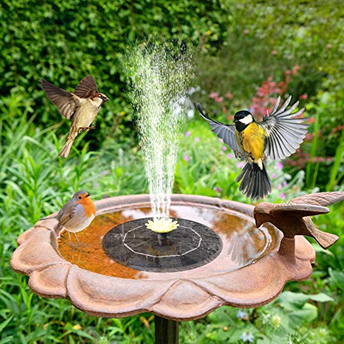 Bird Bath Fountains Solar Power, TekHome 3W Solar Fountain Pump fo...