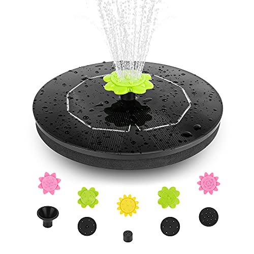 Bird Bath Fountains Solar Power, TekHome 3W Solar Fountain Pump fo...