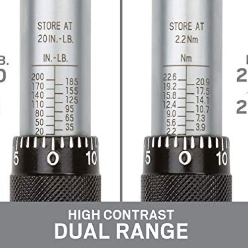 TEKTON 1/4 Inch Drive Click Torque Wrench 20-200 in.-lb. | 24320