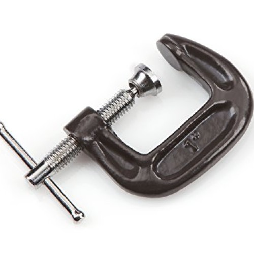 TEKTON 1-Inch Malleable Iron C-Clamp, 1-Inch Jaw Opening, 7/8-Inch...