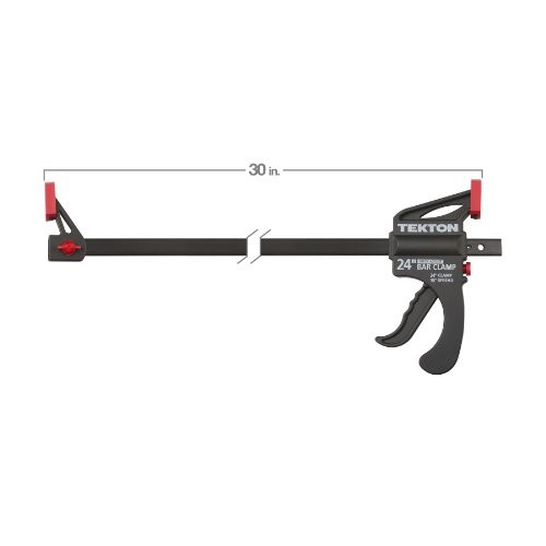 TEKTON 24-Inch x 2-1/2-Inch Ratchet Bar Clamp and 30-Inch Spreader...