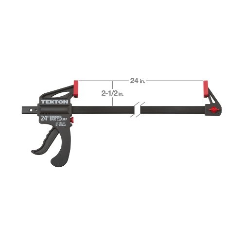 TEKTON 24-Inch x 2-1/2-Inch Ratchet Bar Clamp and 30-Inch Spreader...