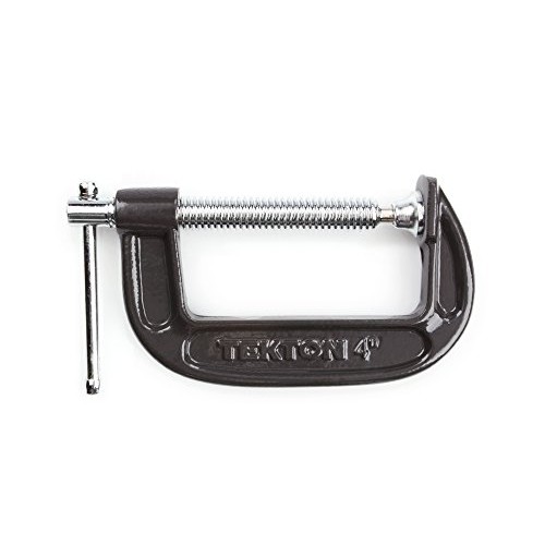 TEKTON 4-Inch Malleable Iron C-Clamp, 4-Inch Jaw Opening, 2-1/8-In...
