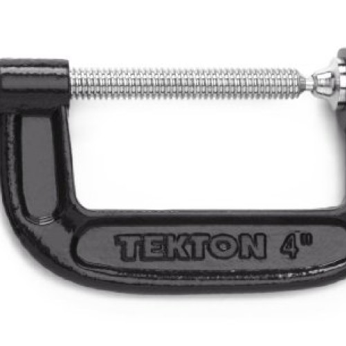 TEKTON 4-Inch Malleable Iron C-Clamp, 4-Inch Jaw Opening, 2-1/8-In...