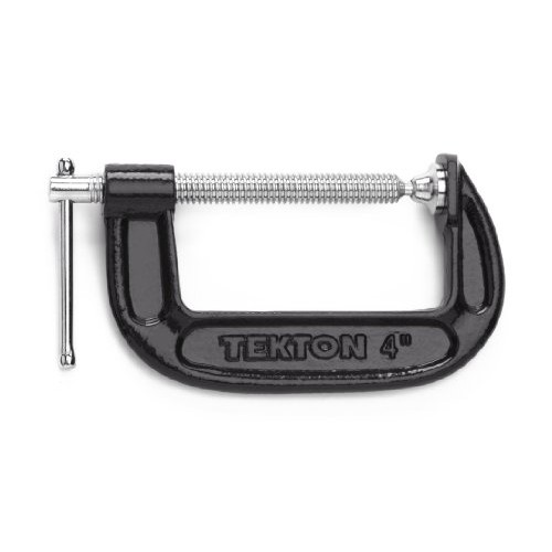 TEKTON 4-Inch Malleable Iron C-Clamp, 4-Inch Jaw Opening, 2-1/8-In...