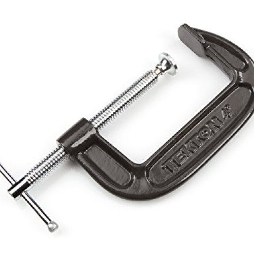 TEKTON 4-Inch Malleable Iron C-Clamp, 4-Inch Jaw Opening, 2-1/8-In...