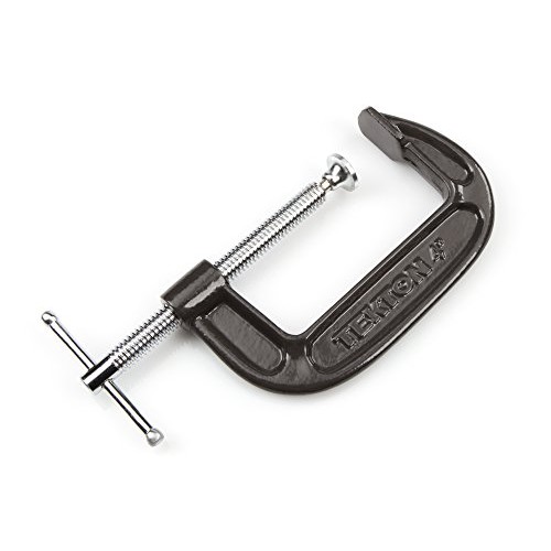 TEKTON 4-Inch Malleable Iron C-Clamp, 4-Inch Jaw Opening, 2-1/8-In...