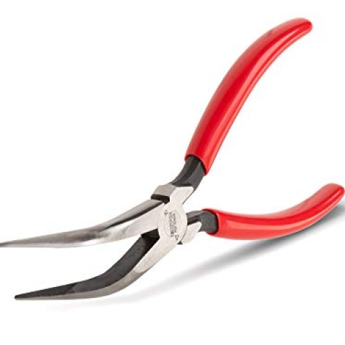 TEKTON 6 Inch 70-Degree Bent Long Nose Pliers | PGF10406