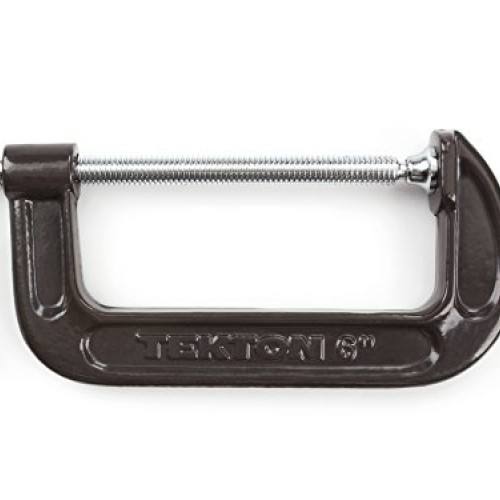 TEKTON 6-Inch Malleable Iron C-Clamp, 6-Inch Jaw Opening, 2-5/8-In...