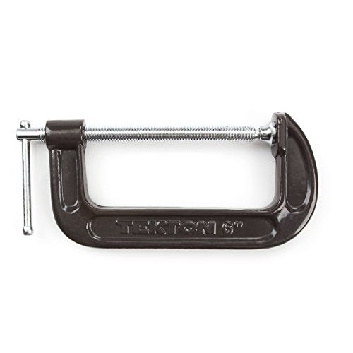TEKTON 6-Inch Malleable Iron C-Clamp, 6-Inch Jaw Opening, 2-5/8-In...