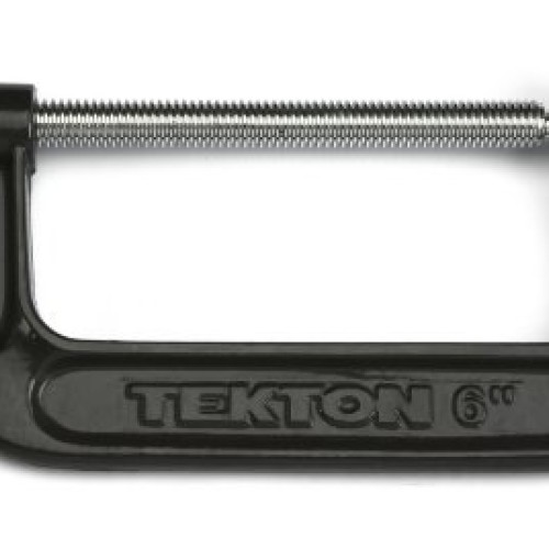 TEKTON 6-Inch Malleable Iron C-Clamp, 6-Inch Jaw Opening, 2-5/8-In...