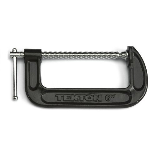 TEKTON 6-Inch Malleable Iron C-Clamp, 6-Inch Jaw Opening, 2-5/8-In...
