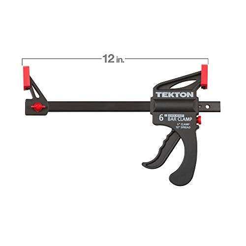 TEKTON 6-Inch x 2-1/2-Inch Ratchet Bar Clamp and 12-Inch Spreader ...