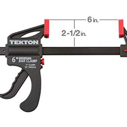 TEKTON 6-Inch x 2-1/2-Inch Ratchet Bar Clamp and 12-Inch Spreader ...