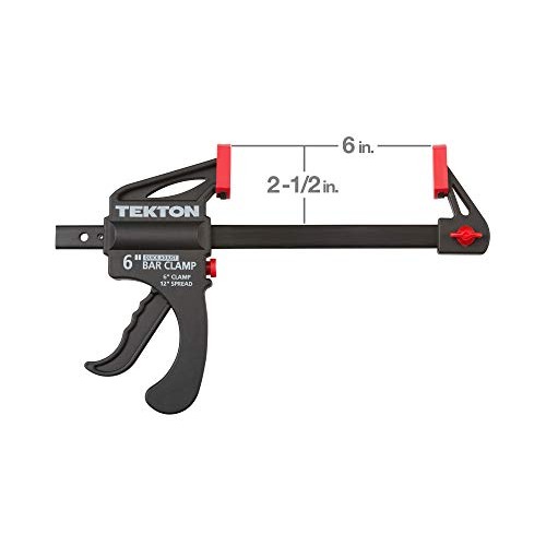 TEKTON 6-Inch x 2-1/2-Inch Ratchet Bar Clamp and 12-Inch Spreader ...