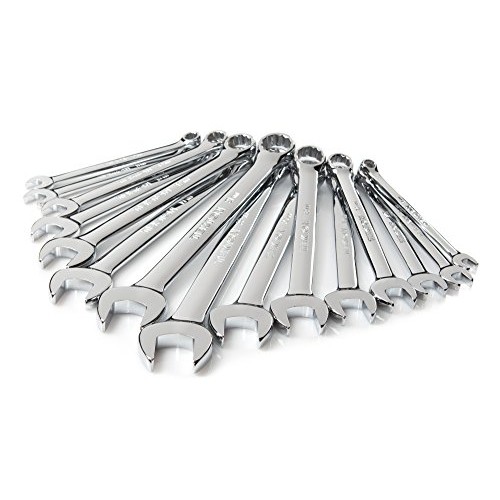 TEKTON Combination Wrench Set, 30-Piece 1/4-1 in, 8-22 mm - Pouc...