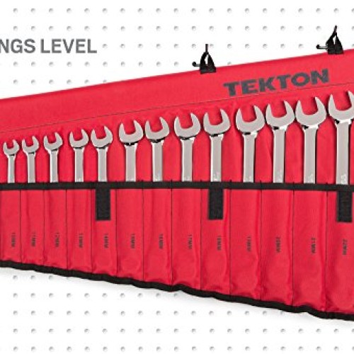 TEKTON Combination Wrench Set, 30-Piece 1/4-1 in, 8-22 mm - Pouc...