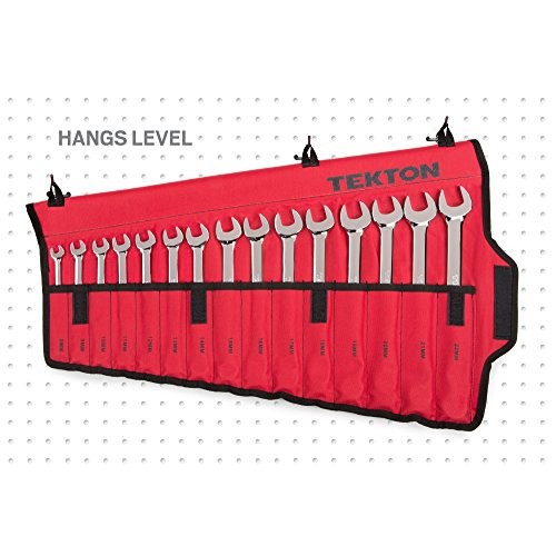 TEKTON Combination Wrench Set, 30-Piece 1/4-1 in, 8-22 mm - Pouc...