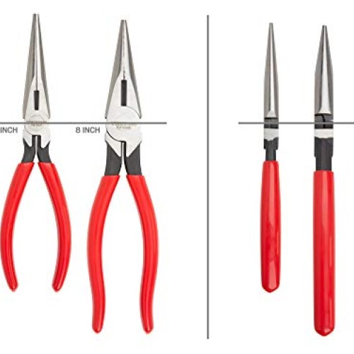 TEKTON Gripping Pliers Set, 3-Piece Long Nose, Bent Nose | PGF99101