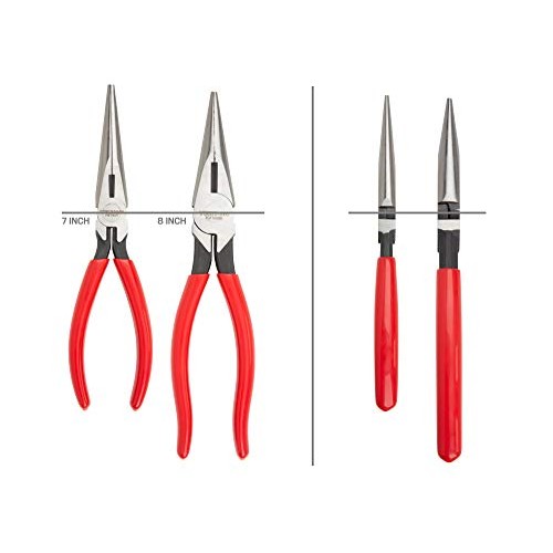 TEKTON Gripping Pliers Set, 3-Piece Long Nose, Bent Nose | PGF99101
