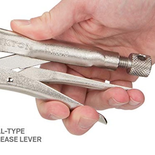 TEKTON Locking Pliers Set, 4-Piece Straight Jaw, Curved Jaw, Long...
