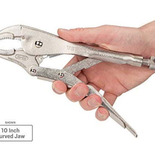 TEKTON Locking Pliers Set, 4-Piece Straight Jaw, Curved Jaw, Long...