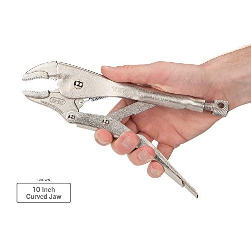 TEKTON Locking Pliers Set, 4-Piece Straight Jaw, Curved Jaw, Long...