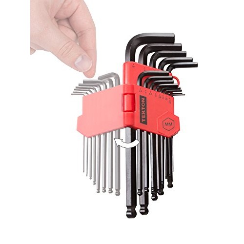 TEKTON Long Arm Ball End Hex Key Wrench Set, 13Piece 1.27-10 mm ...