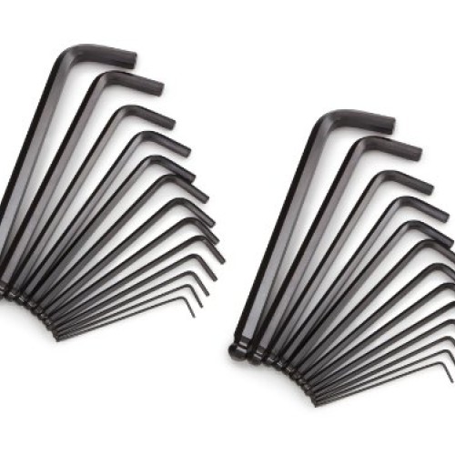 TEKTON Long Arm Ball End Hex Key Wrench Set, 26-Piece 3/64-3/8 in...