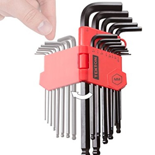 TEKTON Long Arm Ball End Hex Key Wrench Set, 26-Piece 3/64-3/8 in...
