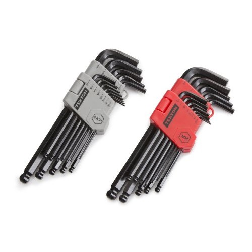 TEKTON Long Arm Ball End Hex Key Wrench Set, 26-Piece 3/64-3/8 in...