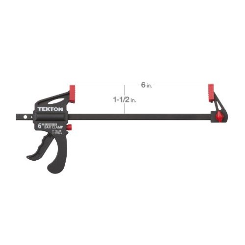 TEKTON Mini 6-Inch x 1-1/2-Inch Ratchet Bar Clamp and 9-Inch Sprea...