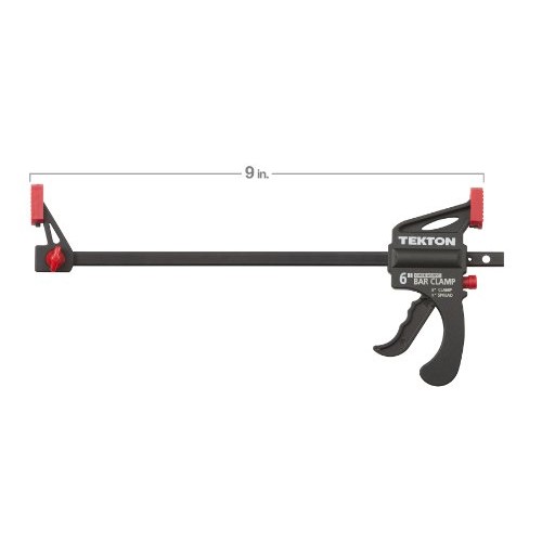 TEKTON Mini 6-Inch x 1-1/2-Inch Ratchet Bar Clamp and 9-Inch Sprea...