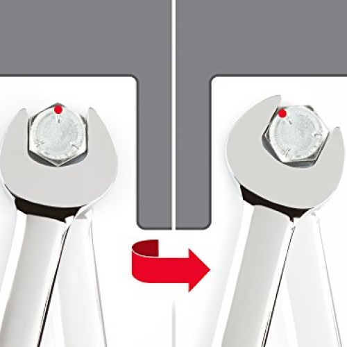 TEKTON Stubby Combination Wrench Set with Store and Go Keeper, Met...