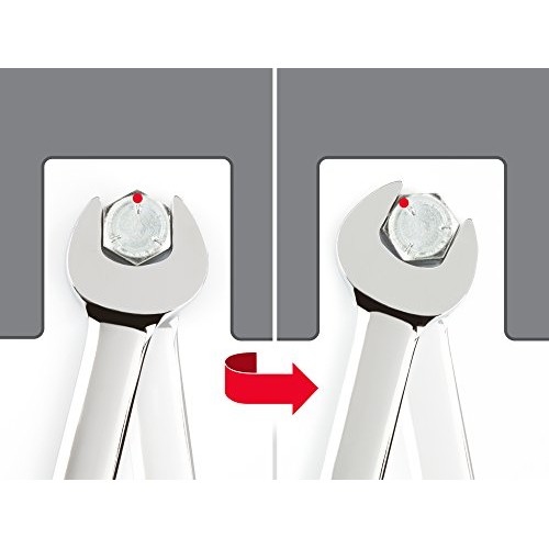 TEKTON Stubby Combination Wrench Set with Store and Go Keeper, Met...