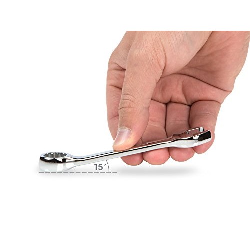 TEKTON Stubby Combination Wrench Set with Store and Go Keeper, Met...