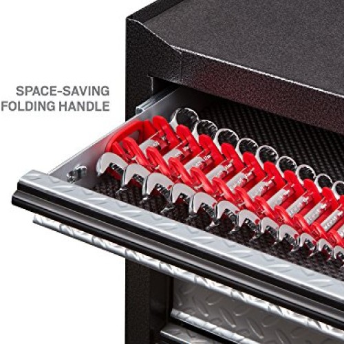 TEKTON Stubby Combination Wrench Set with Store and Go Keeper, Met...