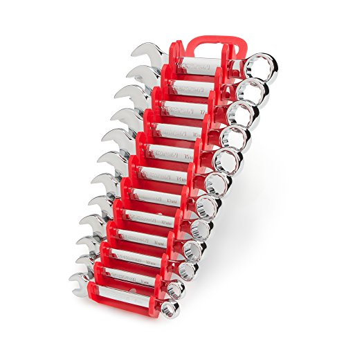 TEKTON Stubby Combination Wrench Set with Store and Go Keeper, Met...