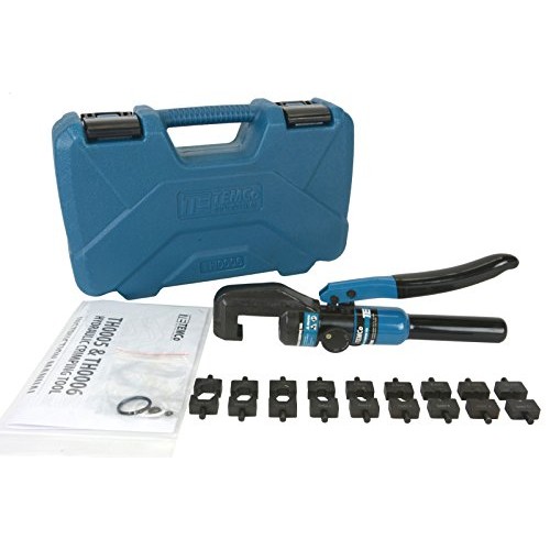 TEMCo Hydraulic Cable Lug Crimper TH0006-5 US TON 12 AWG to 00 2/...