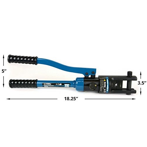 TEMCo Industrial Hydraulic Cable Lug Crimper TH0005-11 US TON 6 AW...