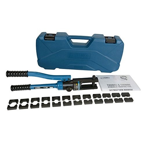 TEMCo Industrial Hydraulic Cable Lug Crimper TH0005-11 US TON 6 AW...