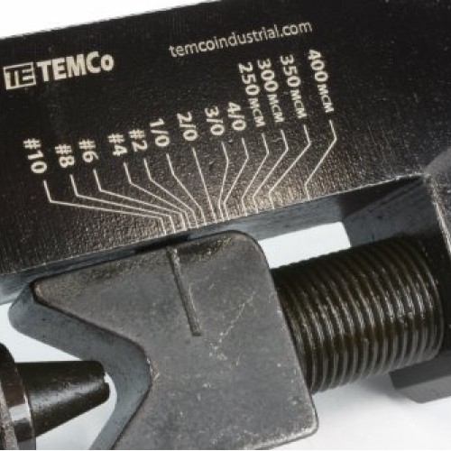 TEMCo Lug Crimper Tool TH0020-10 AWG - 400 MCM DIELESS Indent Elec...