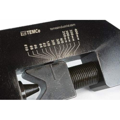 TEMCo Lug Crimper Tool TH0020-10 AWG - 400 MCM DIELESS Indent Elec...