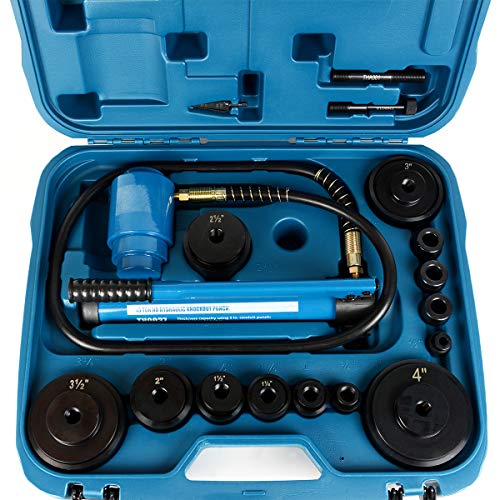 TEMCo TH0037 4 HYDRAULIC KNOCKOUT PUNCH Electrical Conduit Hole C...