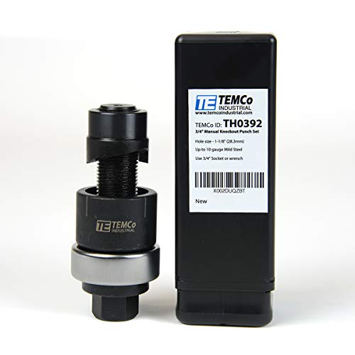 TEMCo TH0392-3/4 Conduit Hole Size Knockout Punch Unit with Manua...