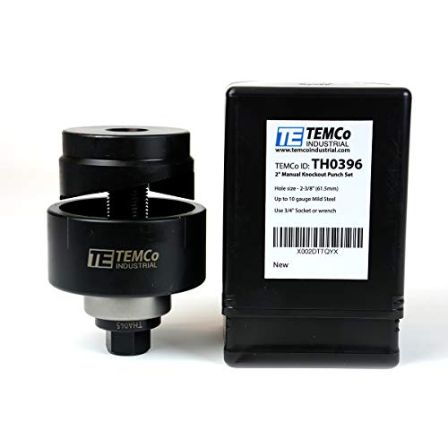 TEMCo TH0396-2 Conduit Hole Size Knockout Punch Unit with Manual ...