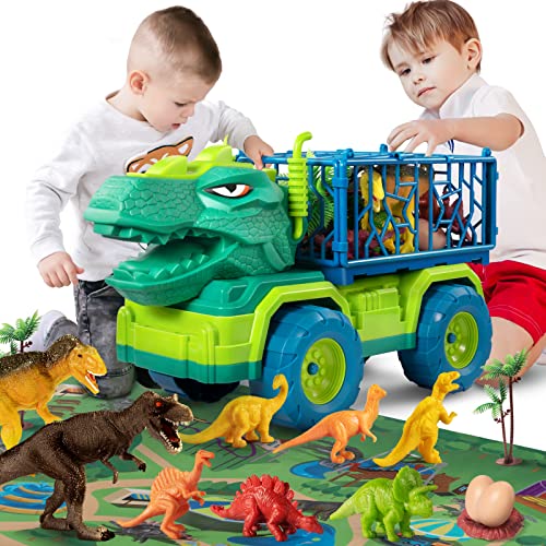 TEMI Dinosaur Truck Toys for Kids 3-5 Years, Tyrannosaurus Transpo...
