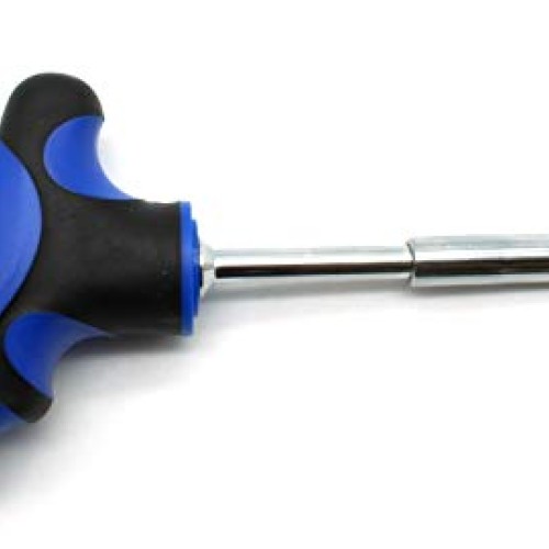 TEMO 1/4 Inch T-Handle Hex Bit Holder Screwdriver, 5 Inch Long