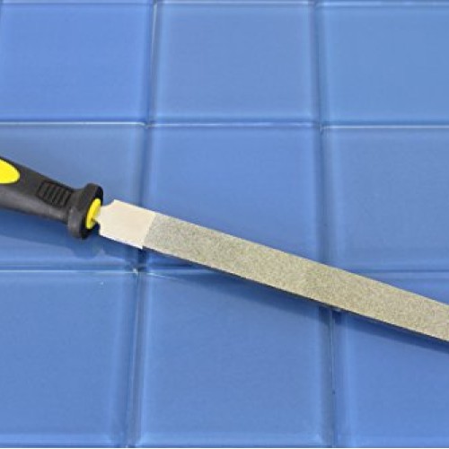 TEMO 10 Inch 25 cm Long Diamond Coated Flat File Grit 60 Coarse